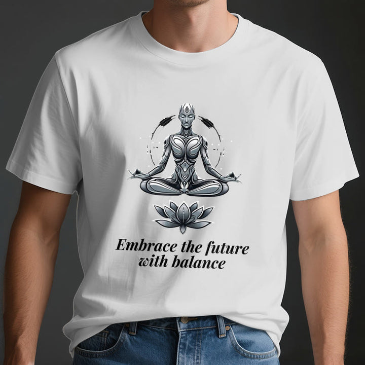 Olivenorma "ACCETTA IL FUTURO CON EQUILIBRIO" Maglietta spirituale Lotus - image 3