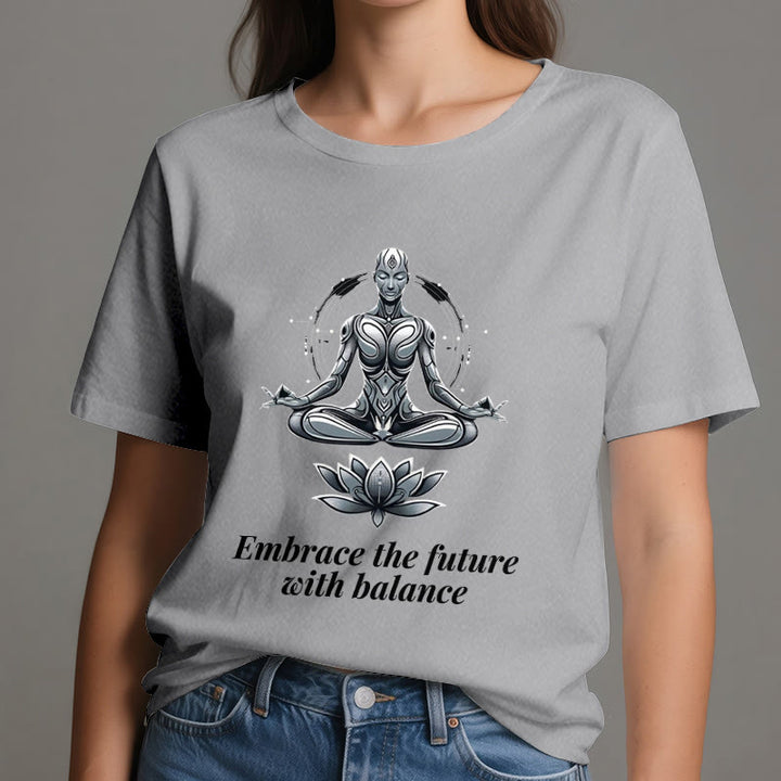 Olivenorma "ACCETTA IL FUTURO CON EQUILIBRIO" Maglietta spirituale Lotus - image 8