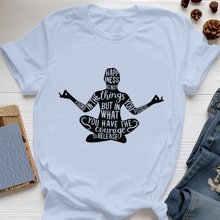 Maglietta da meditazione Olivenorma in cotone, maglietta spirituale per yoga - Blu - 2XL - image 0