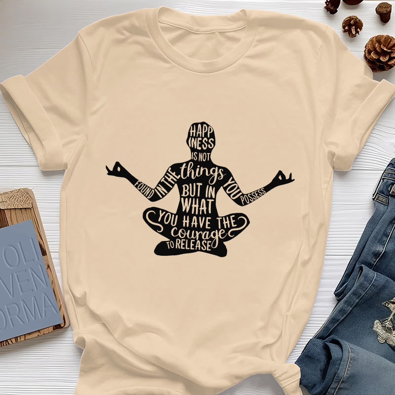 Maglietta da meditazione Olivenorma in cotone, maglietta spirituale per yoga - Giallo - 2XL - image 11