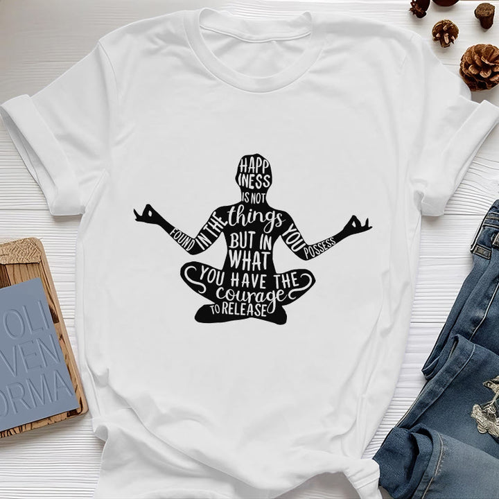 Maglietta da meditazione Olivenorma in cotone, maglietta spirituale per yoga - Bianco - 2XL - image 5