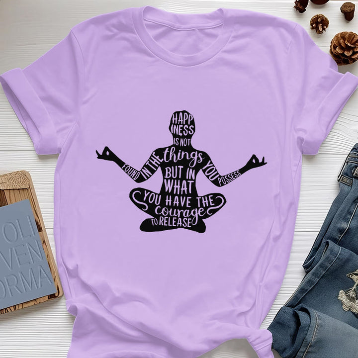 Maglietta da meditazione Olivenorma in cotone, maglietta spirituale per yoga - Viola - 2XL - image 15