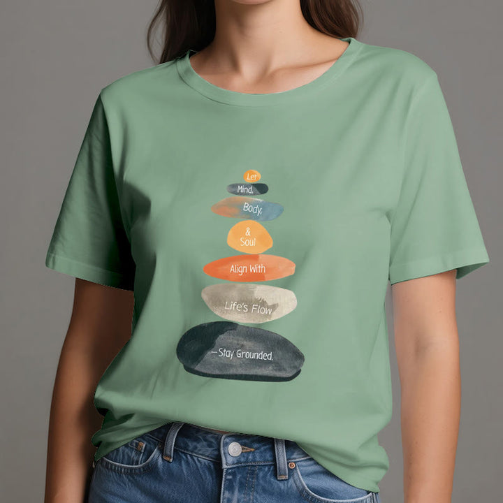 Olivenorma "Stay Grounded" T-shirt spirituale in cotone leggero - image 19