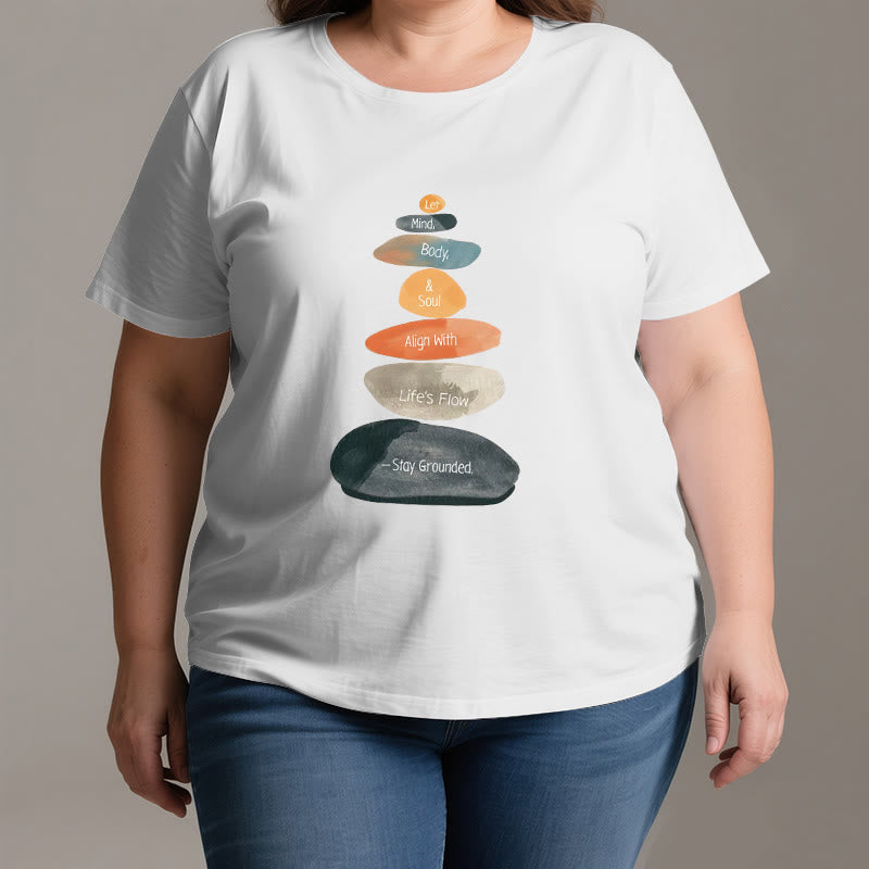Olivenorma "Stay Grounded" T-shirt spirituale in cotone leggero - image 2
