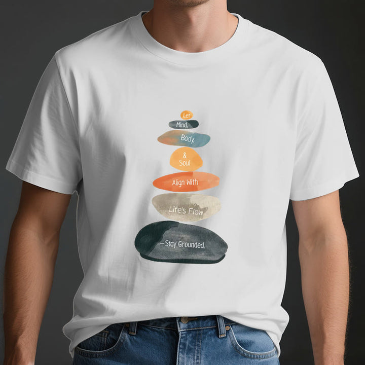 Olivenorma "Stay Grounded" T-shirt spirituale in cotone leggero - image 3