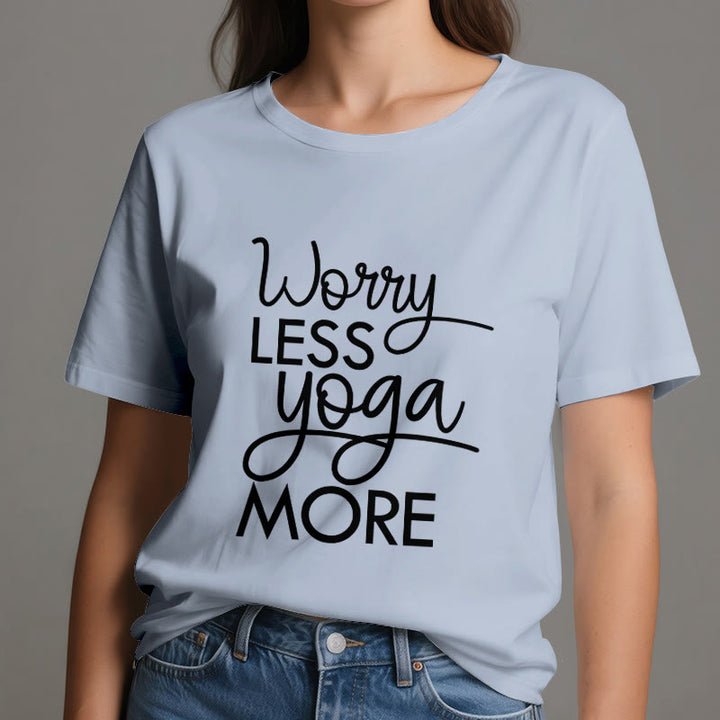 Olivenorma "PREOCCUPATI DI MENO, FAI DI PIÙ YOGA" Maglietta per amanti dello yoga e meditazione - image 12