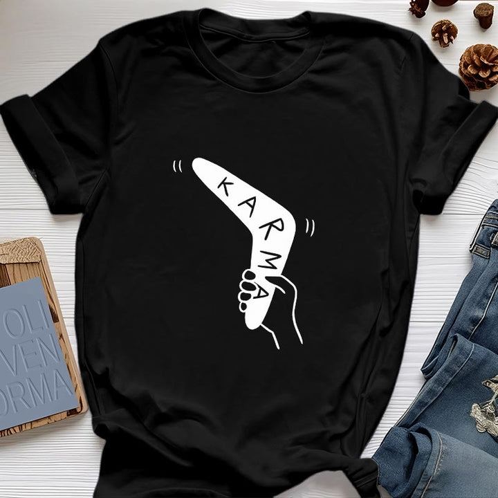 Olivenorma "KARMA" Maglietta divertente per yoga, allenamento e fitness - Nero - 2XL - image 5