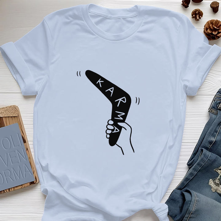 Olivenorma "KARMA" Maglietta divertente per yoga, allenamento e fitness - Blu - 2XL - image 11