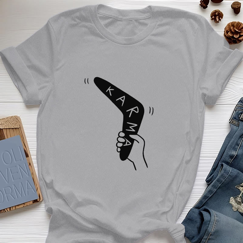 Olivenorma "KARMA" Maglietta divertente per yoga, allenamento e fitness - Grigio - 2XL - image 7