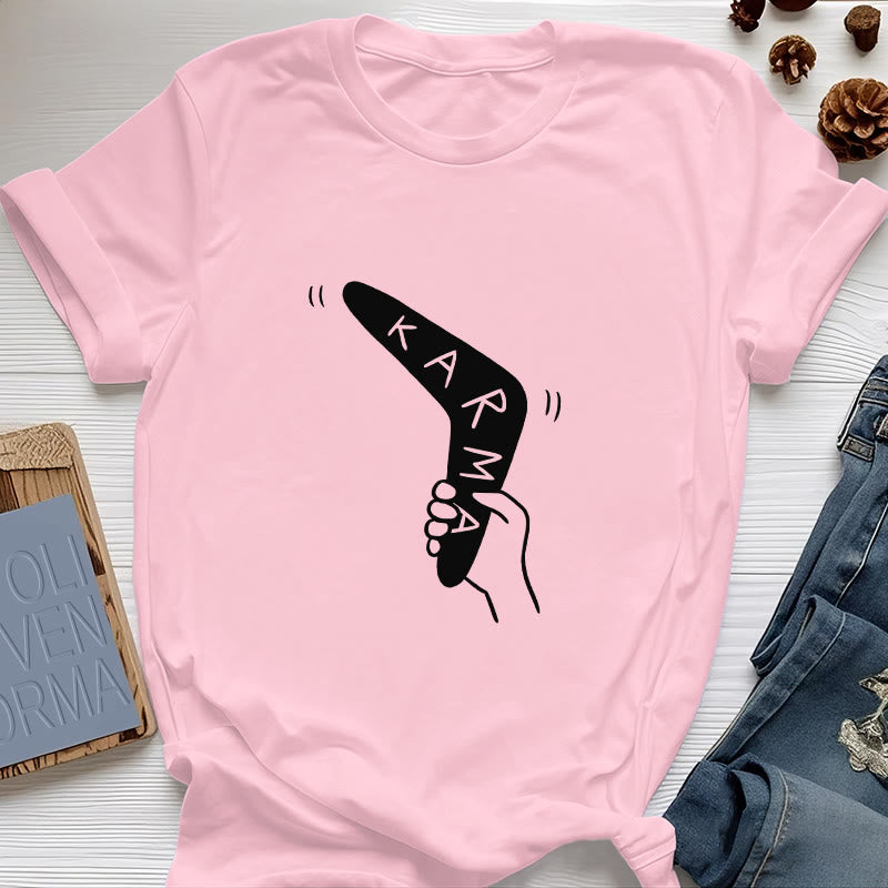 Olivenorma "KARMA" Maglietta divertente per yoga, allenamento e fitness - Rosa - 2XL - image 13