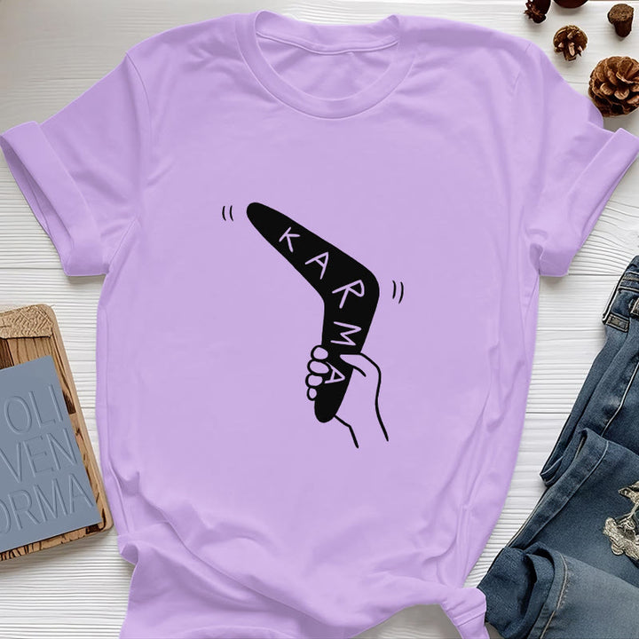 Olivenorma "KARMA" Maglietta divertente per yoga, allenamento e fitness - Viola - 2XL - image 15