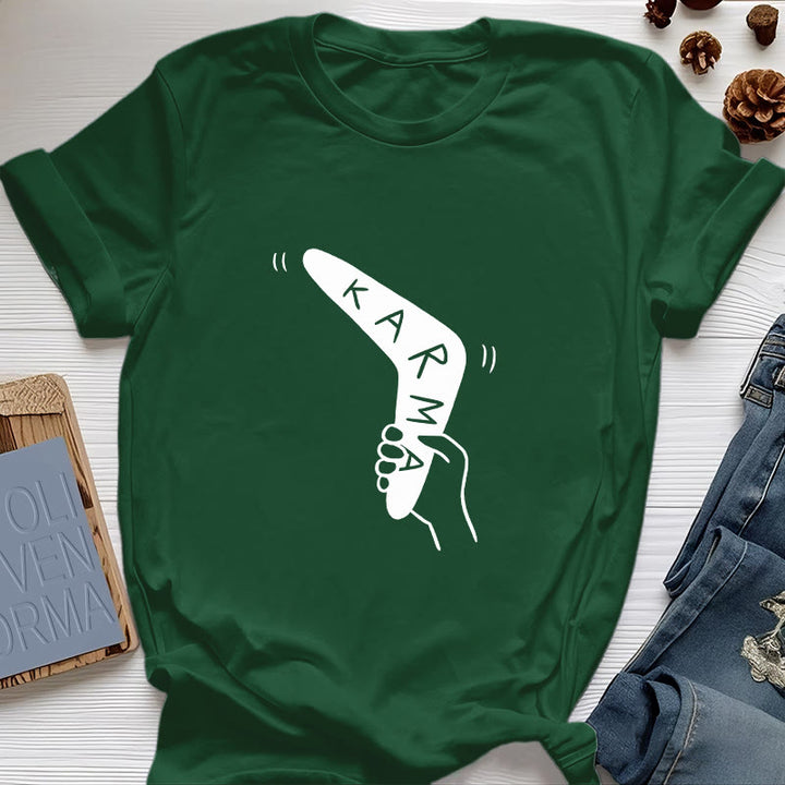 Olivenorma "KARMA" Maglietta divertente per yoga, allenamento e fitness - Verde scuro - 2XL - image 19