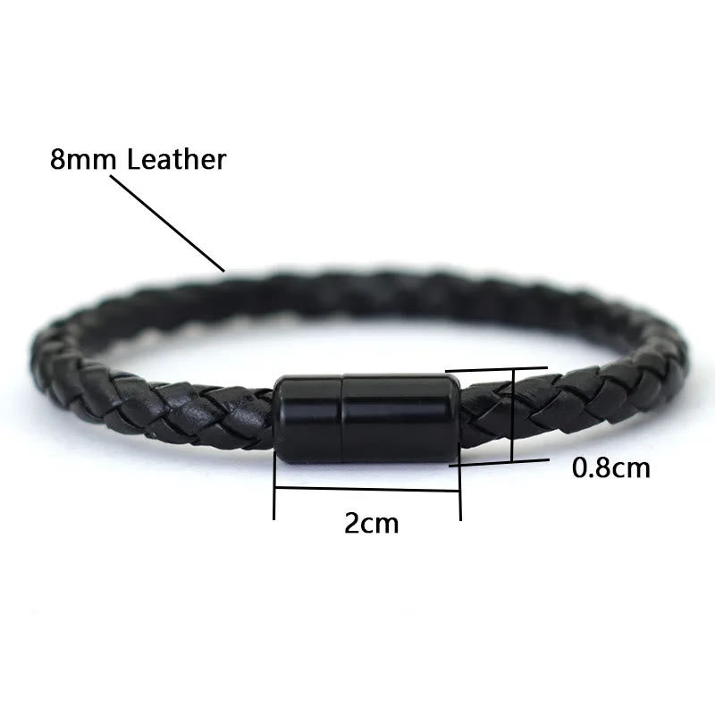 Olivenorma - Set di 3 bracciali in pelle con pietra occhio di tigre - image 6