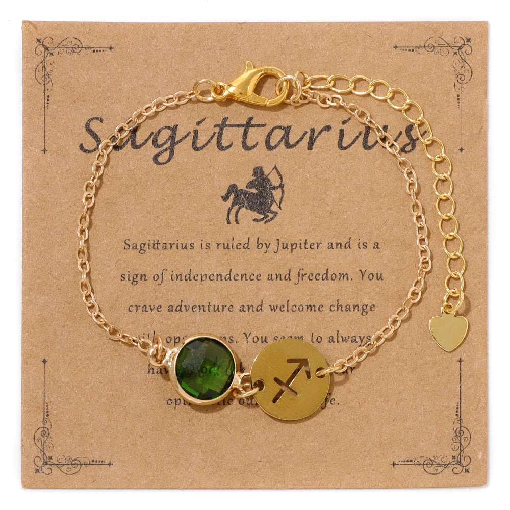 Bracciale regolabile Olivenorma con 12 costellazioni e pietra portafortuna dello zodiaco - image 3
