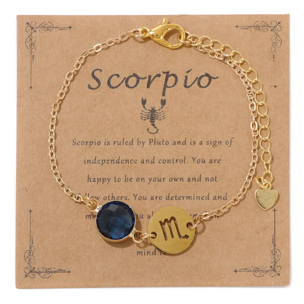 Bracciale regolabile Olivenorma con 12 costellazioni e pietra portafortuna dello zodiaco - Scorpione - image 15