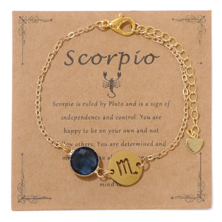 Bracciale regolabile Olivenorma con 12 costellazioni e pietra portafortuna dello zodiaco - Scorpione - image 15