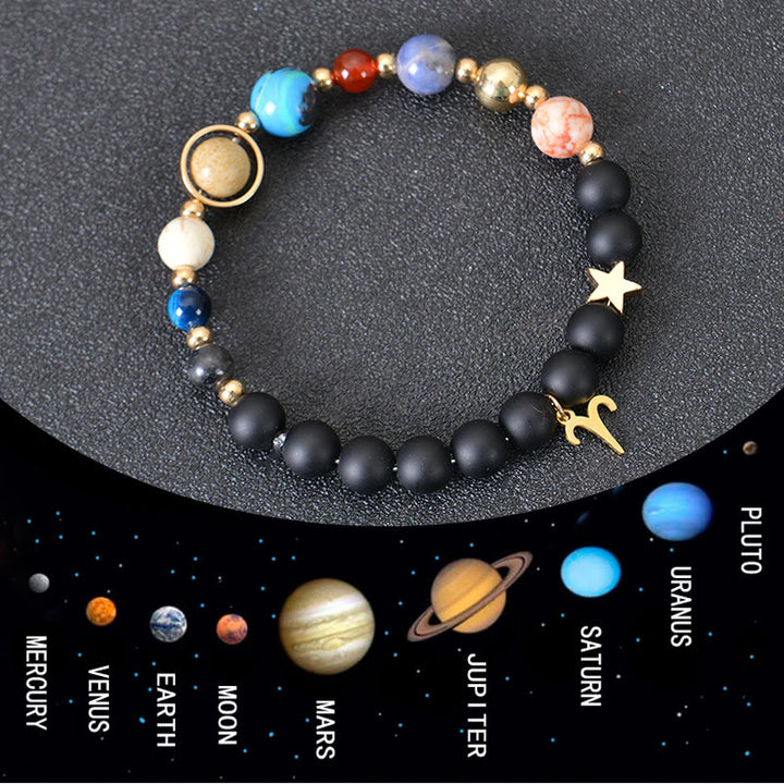Bracciale Olivenorma con dodici costellazioni e otto pianeti e pietre preziose - image 1