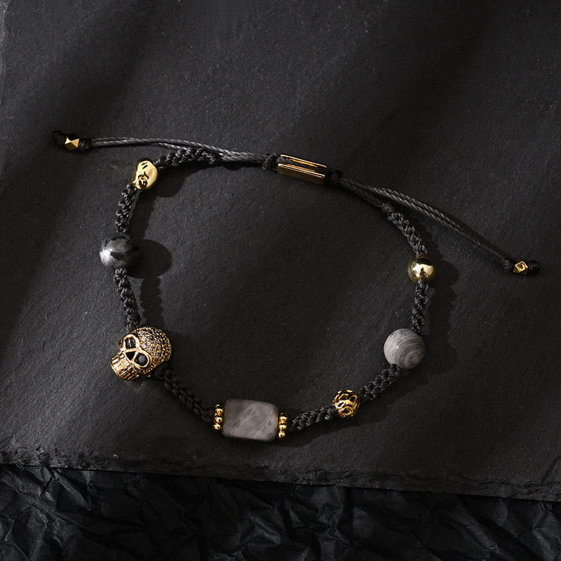 Bracciale intrecciato regolabile con pietre preziose curative Olivenorma - image 27