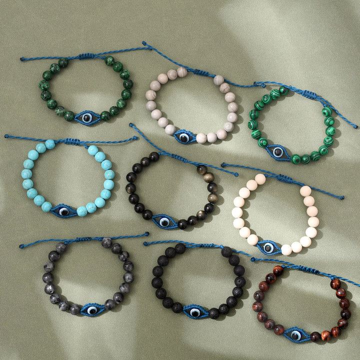 Bracciale intrecciato con cristalli Olivenorma contro il malocchio, la fortuna e la protezione - image 20