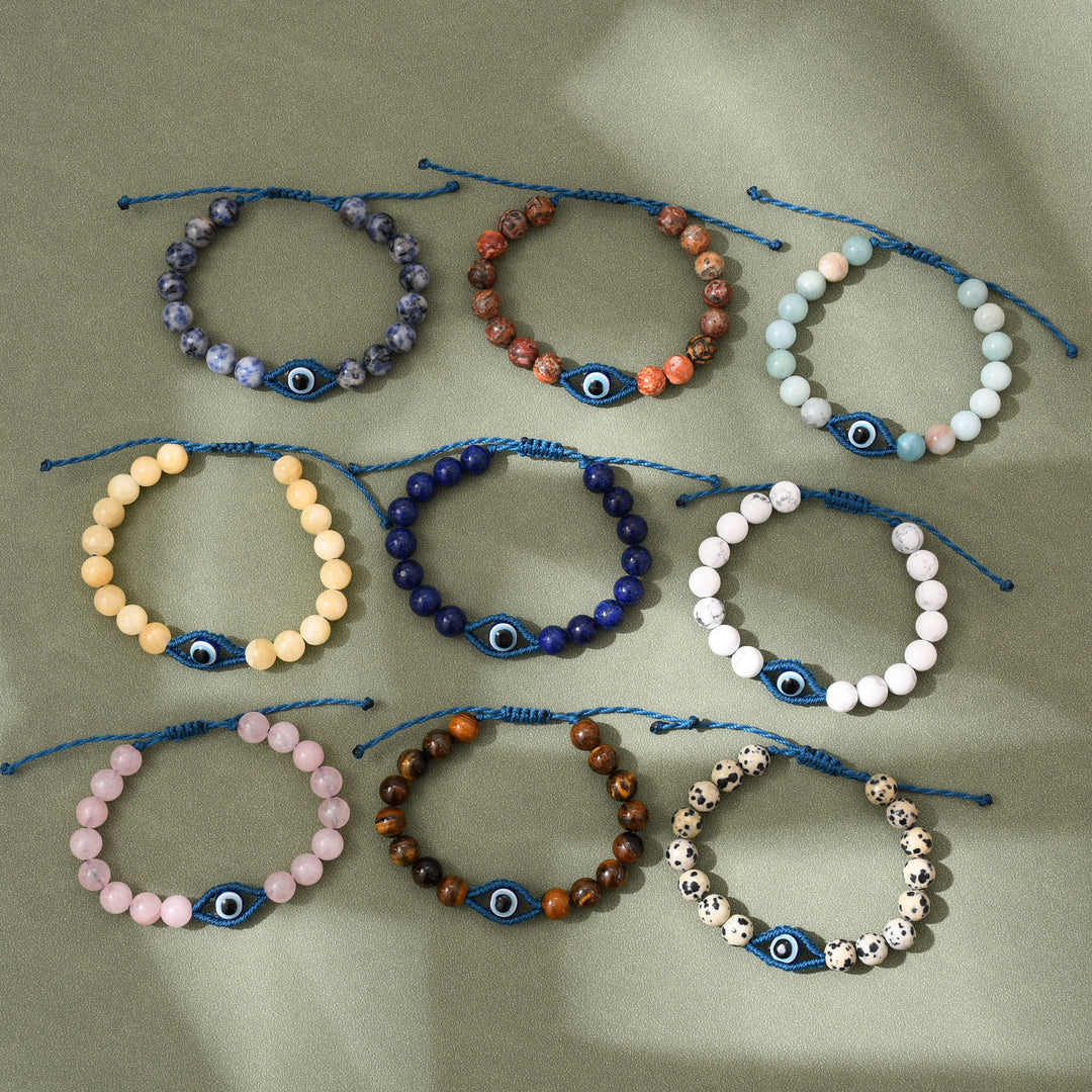 Bracciale intrecciato con cristalli Olivenorma contro il malocchio, la fortuna e la protezione - image 19