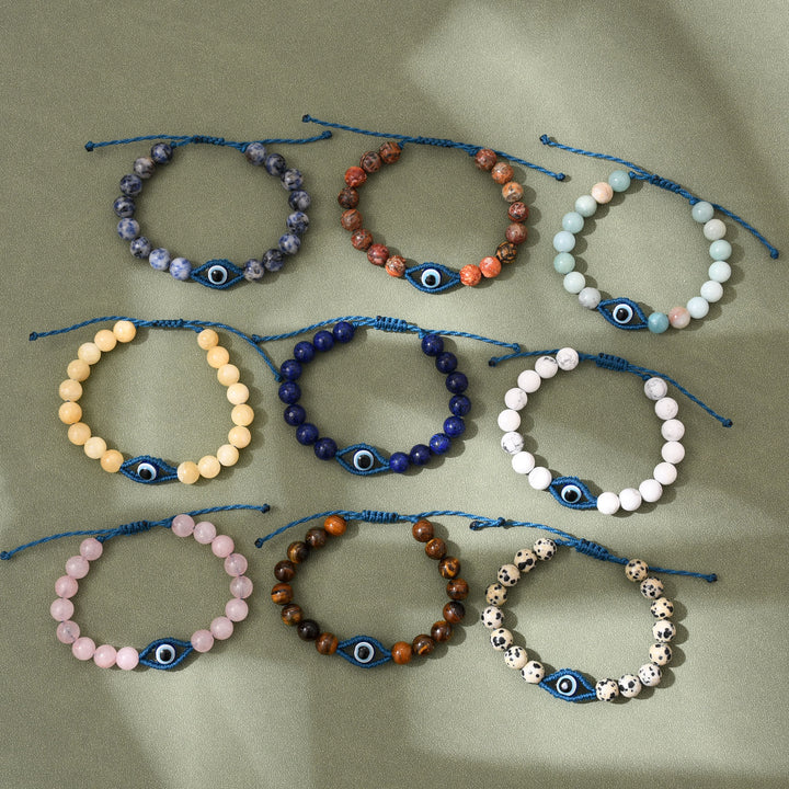 Bracciale intrecciato con cristalli Olivenorma contro il malocchio, la fortuna e la protezione - image 19