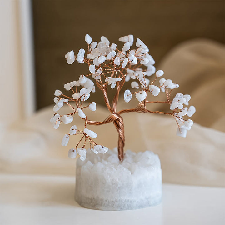 Bonsai di cristallo Reiki di calcedonio bianco naturale Olivenorma Feng Shui - image 2