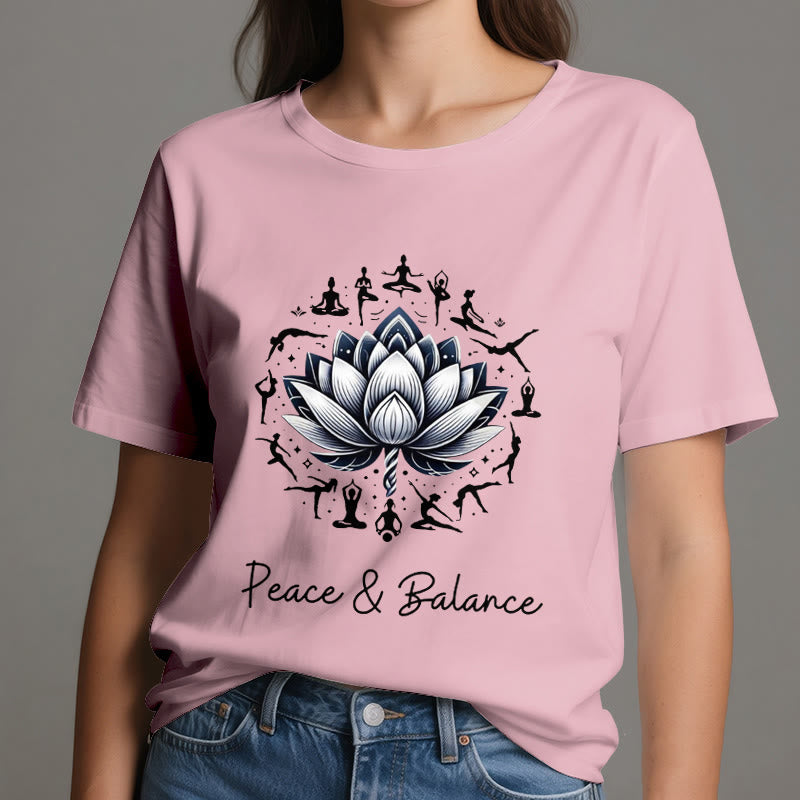 Olivenorma "PACE & EQUILIBRIO" Maglietta in cotone Lotus Yoga - image 14