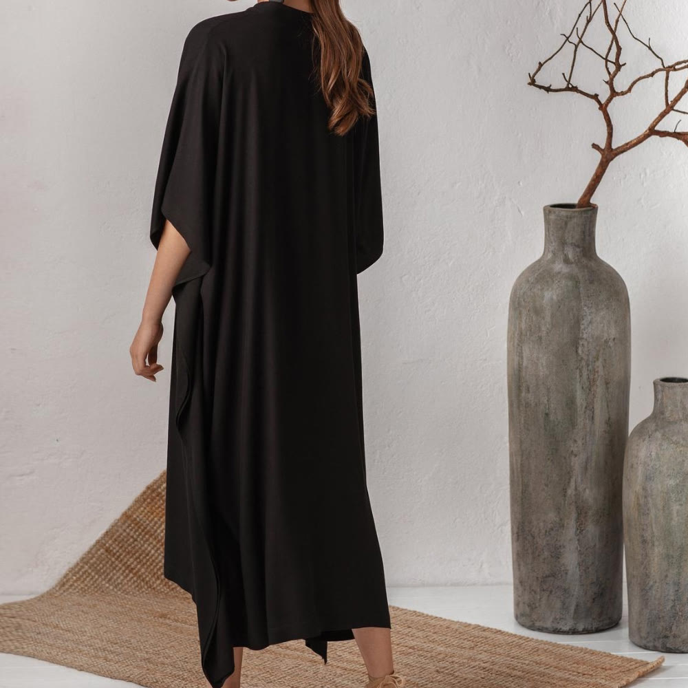 Abito da spiaggia Olivenorma in caftano da resort in poliestere setoso - image 8