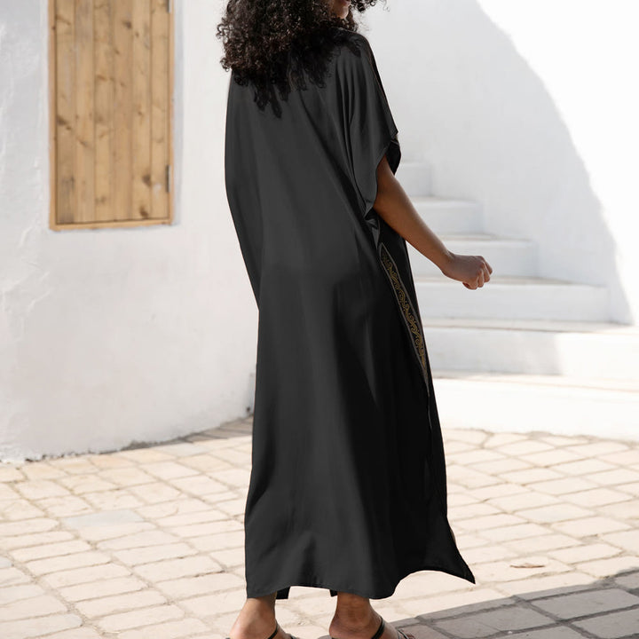 Olivenorma Beach Blouse Abito Caftano Vintage Ricamato