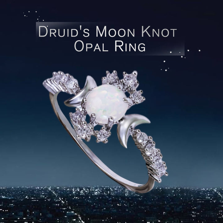 Anello con nodo lunare del druido Olivenorma in opale - image 3