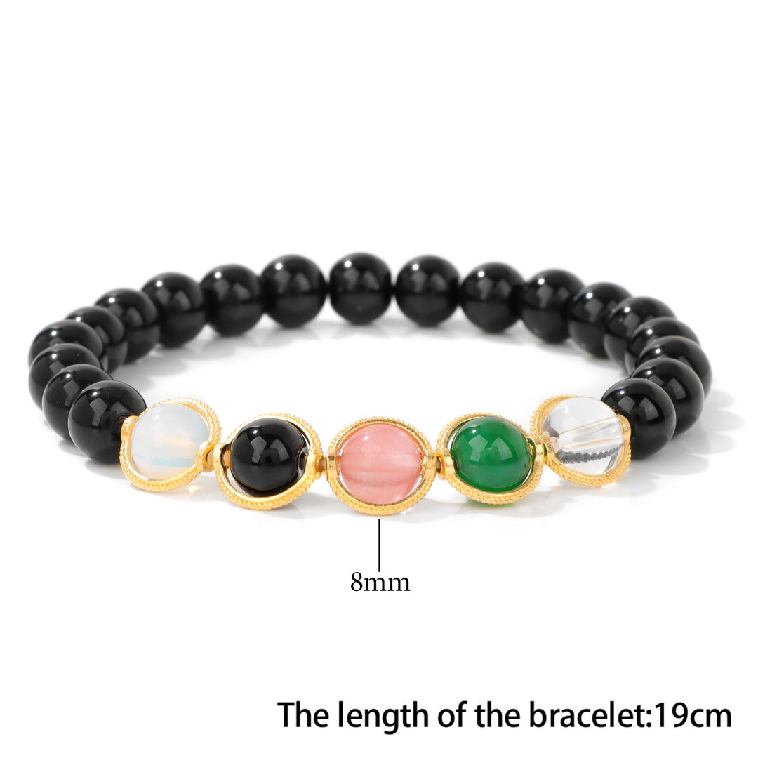 Bracciale Olivenorma con perline di perle e granato da 8 mm - image 11