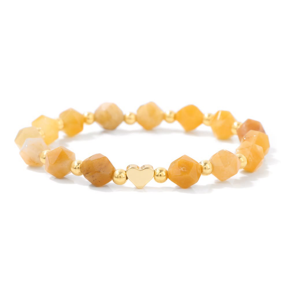 Bracciale Olivenorma con perline a forma di cuore in pietra preziosa sfaccettata da 8 mm - image 20