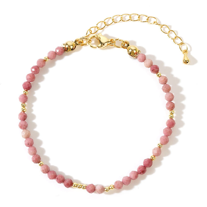 Bracciale regolabile Olivenorma con mini perle sfaccettate e pietre preziose naturali - image 17