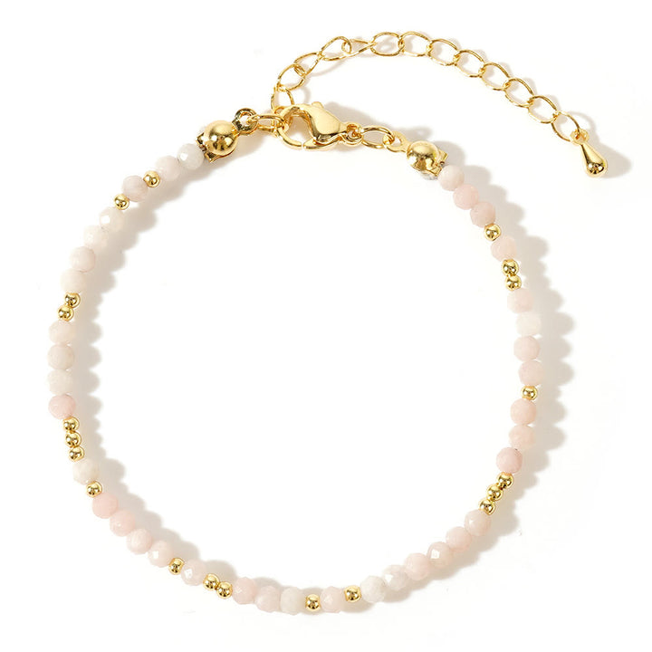 Bracciale regolabile Olivenorma con mini perle sfaccettate e pietre preziose naturali - image 23