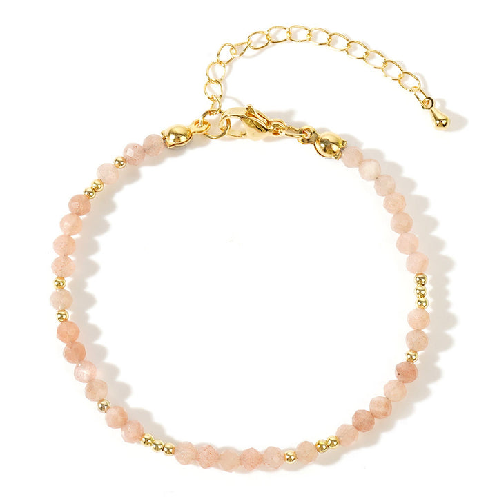 Bracciale regolabile Olivenorma con mini perle sfaccettate e pietre preziose naturali - image 20