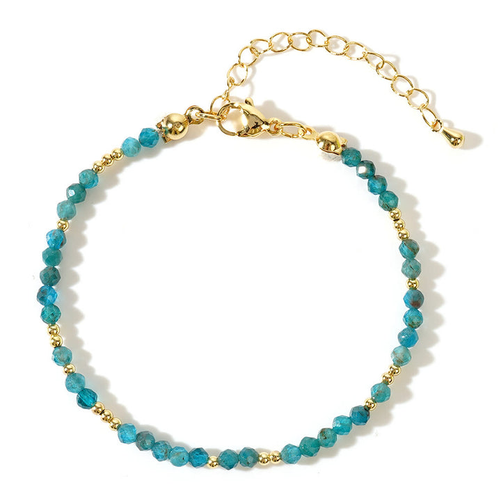Bracciale regolabile Olivenorma con mini perle sfaccettate e pietre preziose naturali - image 14