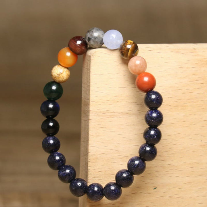 Bracciale Olivenorma con perline di pietre preziose naturali colorate da 8 mm - image 5