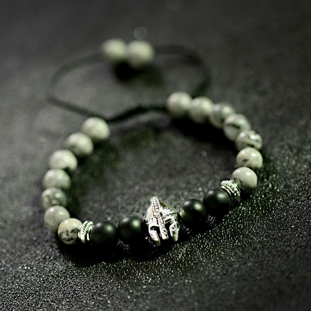 Bracciale Olivenorma con elmo da guerriero spartano regolabile da 8 mm con pietre preziose - image 17