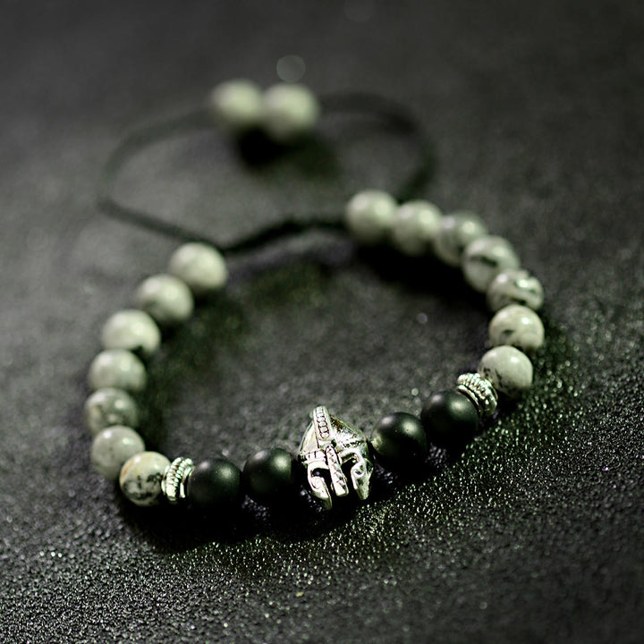Bracciale Olivenorma con elmo da guerriero spartano regolabile da 8 mm con pietre preziose - image 17