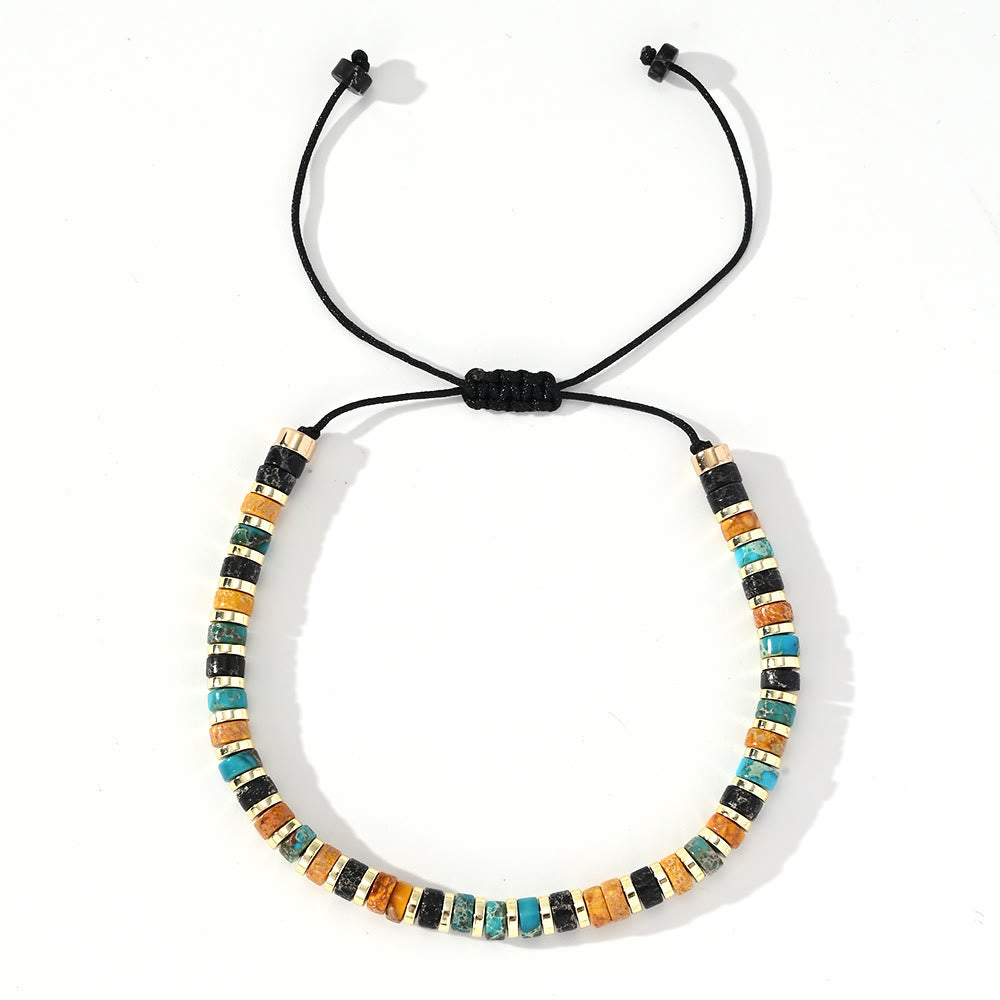 Braccialetto alla moda con perline Olivenorma Mini in ematite e pietre preziose - Pietra dell'Imperatore + Ematite - image 12
