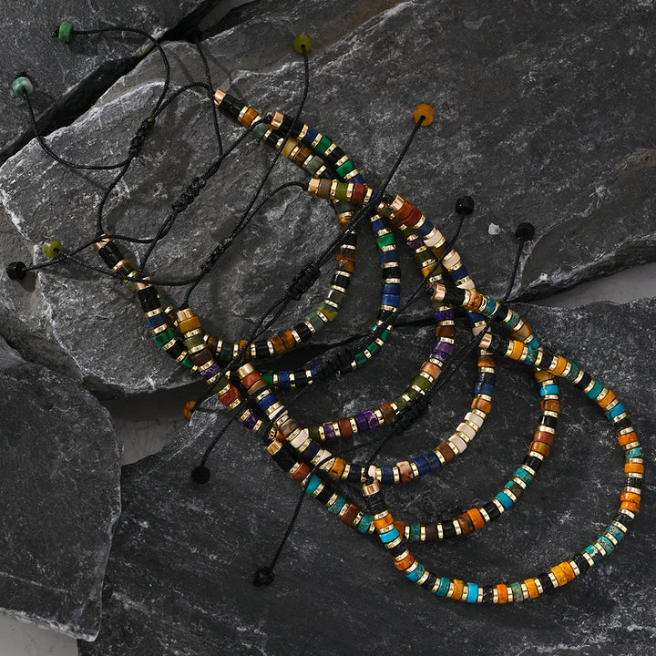 Braccialetto alla moda con perline Olivenorma Mini in ematite e pietre preziose - image 21