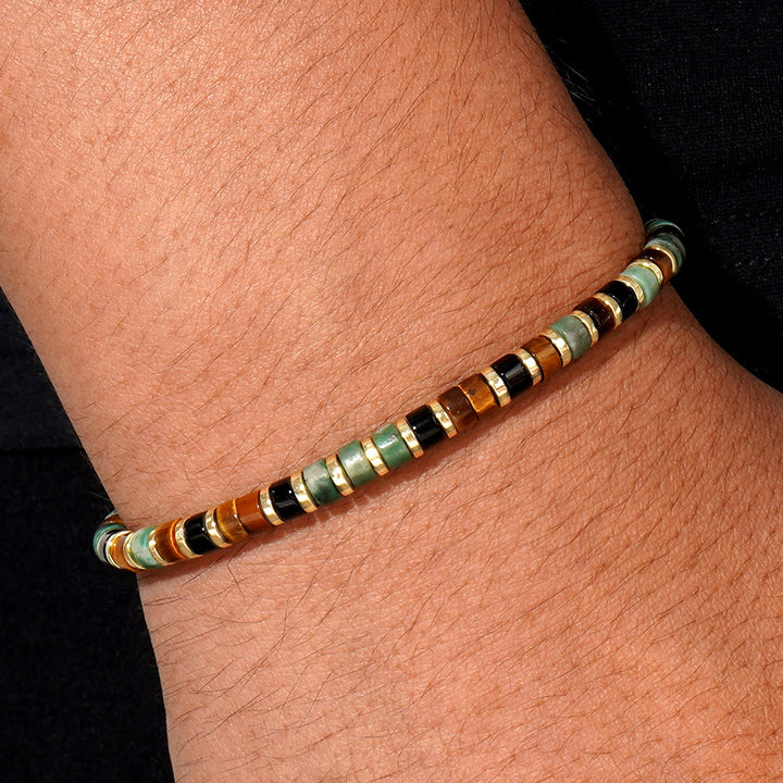 Braccialetto alla moda con perline Olivenorma Mini in ematite e pietre preziose - image 18