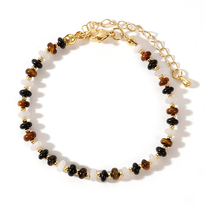 Bracciale regolabile con perline di cristallo naturale in stile boho Olivenorma - image 5