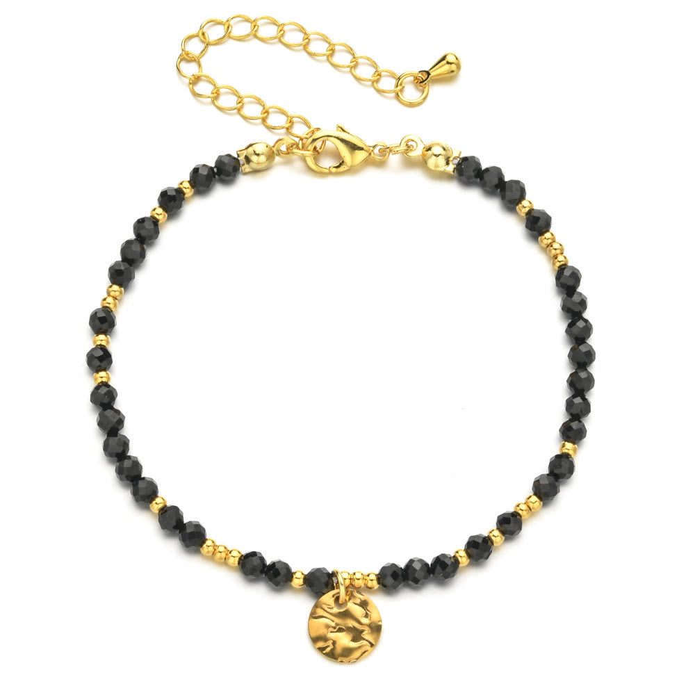 Bracciale regolabile Olivenorma Fortune Biscuit con mini perline naturali e pietre preziose - Ossidiana - image 11