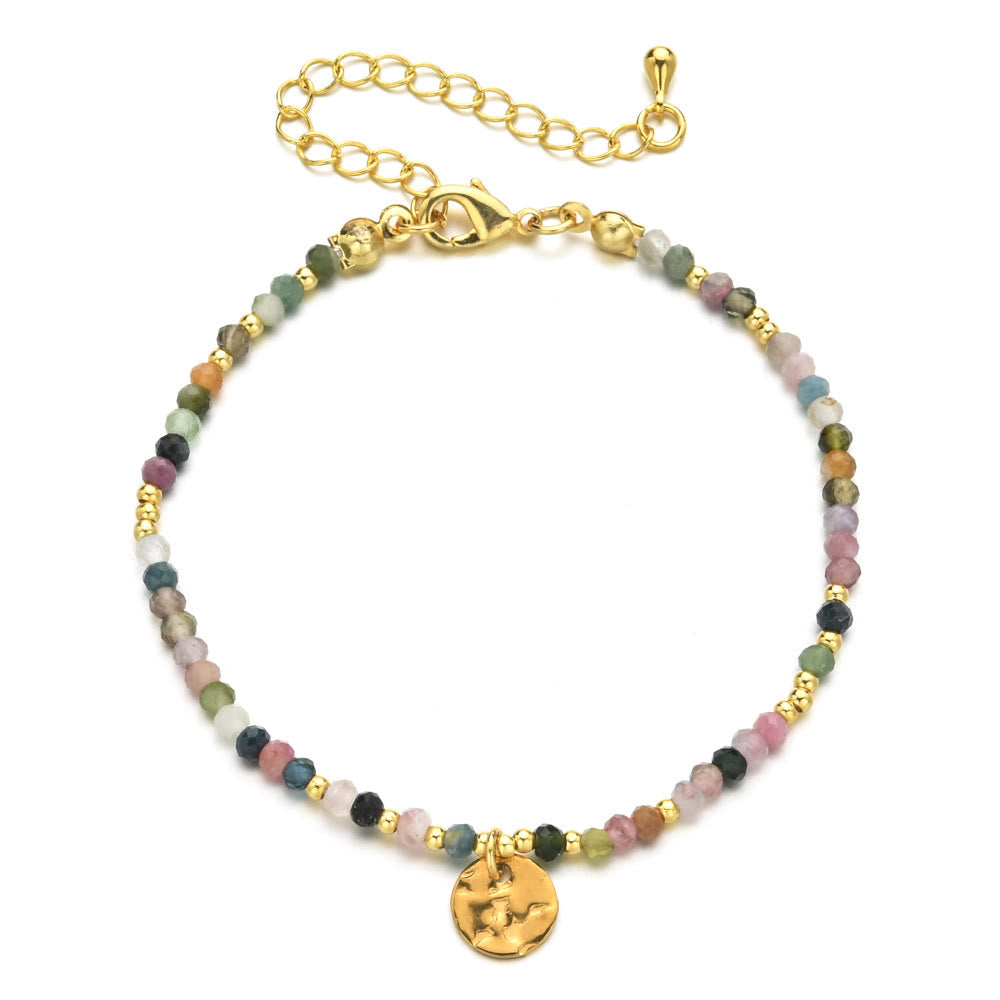Bracciale regolabile Olivenorma Fortune Biscuit con mini perline naturali e pietre preziose - Tormalina - image 19