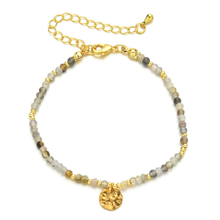 Bracciale regolabile Olivenorma Fortune Biscuit con mini perline naturali e pietre preziose - Labradorite - image 15