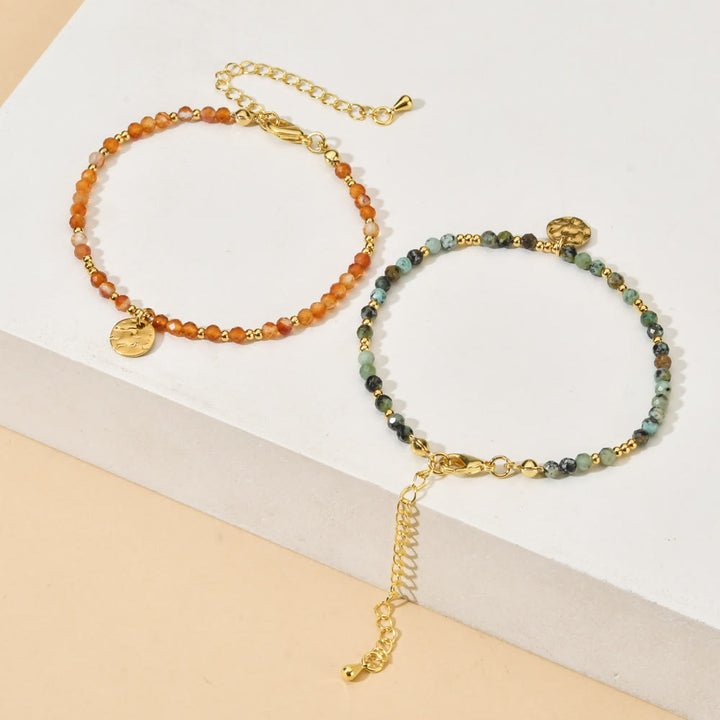 Bracciale regolabile Olivenorma Fortune Biscuit con mini perline naturali e pietre preziose - image 24