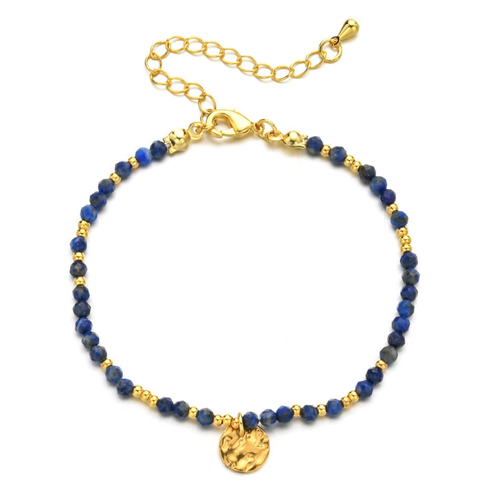 Bracciale regolabile Olivenorma Fortune Biscuit con mini perline naturali e pietre preziose - Lapislazzuli - image 13