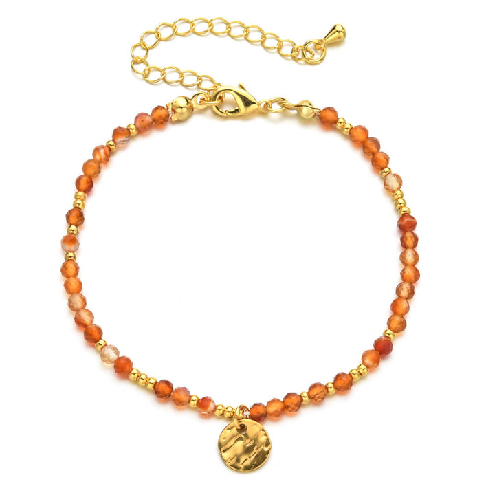 Bracciale regolabile Olivenorma Fortune Biscuit con mini perline naturali e pietre preziose - Pietra del sole - image 2