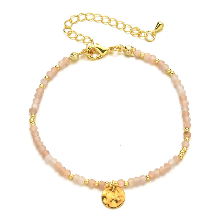 Bracciale regolabile Olivenorma Fortune Biscuit con mini perline naturali e pietre preziose - Quarzo rosa - image 5
